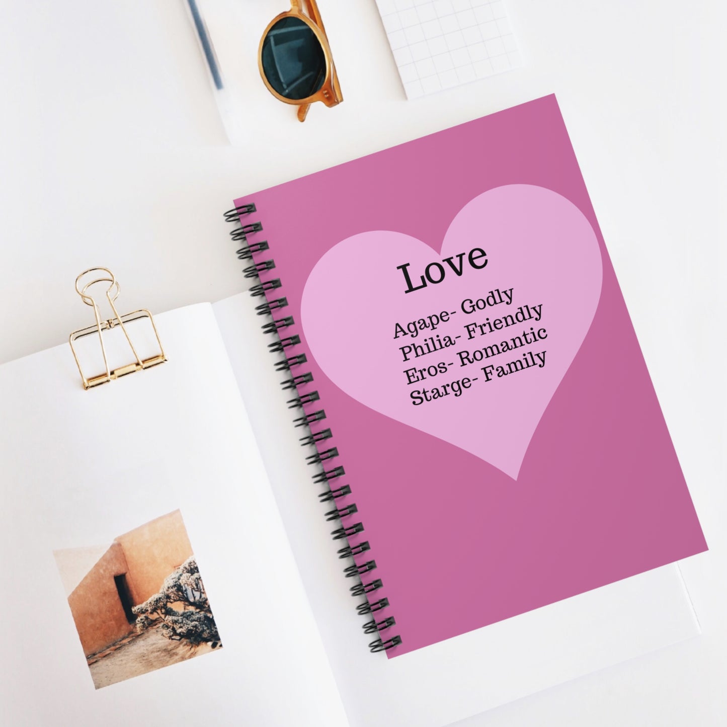 The "Language of the Heart" Notebook – Ruled Journal for Every Thought (Light pink)