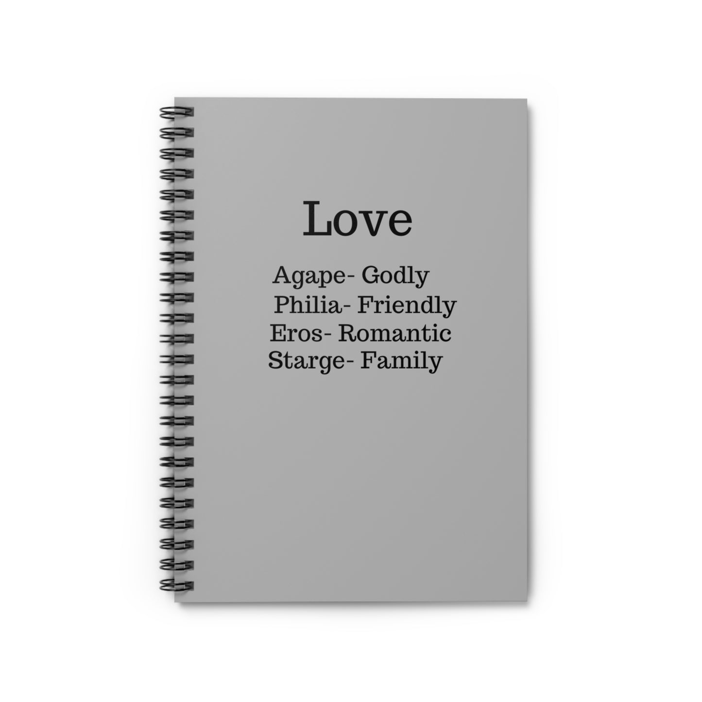 The "Language of the Heart" Notebook – Ancient Wisdom Ruled Journal (Light grey)