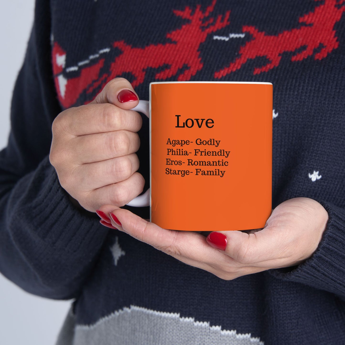 The "Ancient Wisdom" Love Definition Mug – A Sincere Start to Your Day (11oz, 15oz)(Orange)
