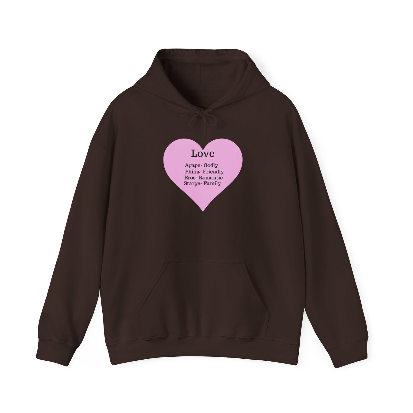 Minimalist "Love" Definition Hoodie – Pastel Pink Graphic Streetwear