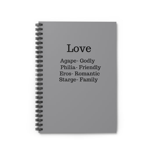 The "Language of the Heart" Notebook – Ancient Wisdom Ruled Journal (Grey)