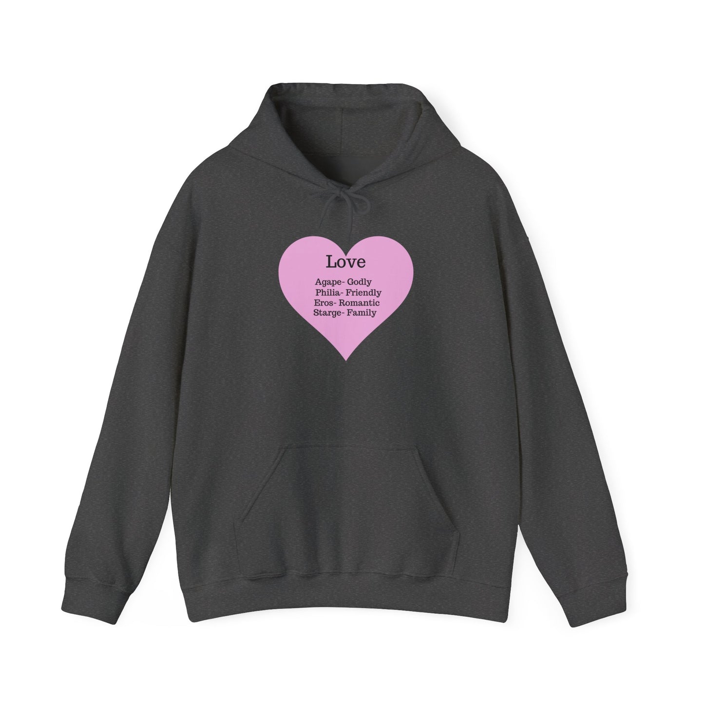 Minimalist "Love" Definition Hoodie – Pastel Pink Graphic Streetwear