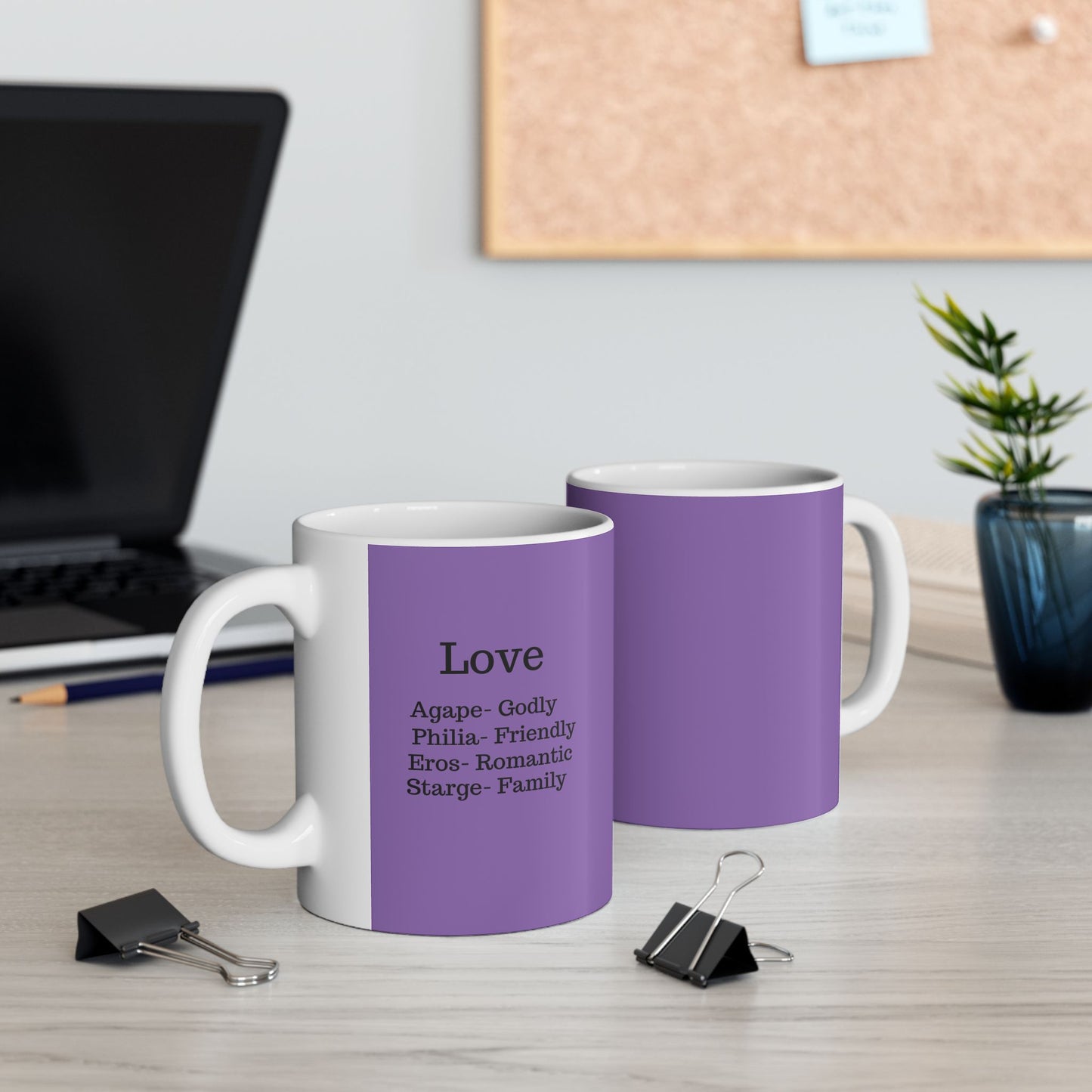 The "Ancient Wisdom" Love Definition Mug – A Sincere Start to Your Day (11oz, 15oz)(Light purple)