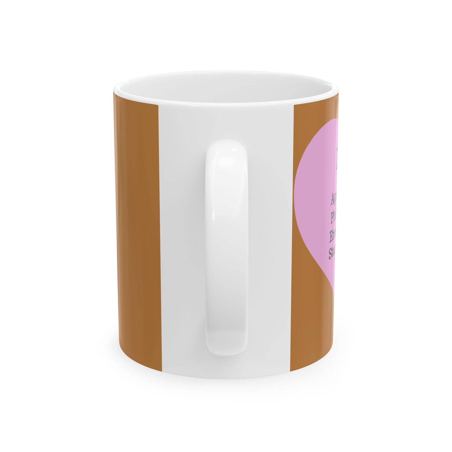 The "Language of Love" Ceramic Mug – A Sincere Start to Your Day (11oz, 15oz)(Light brown)