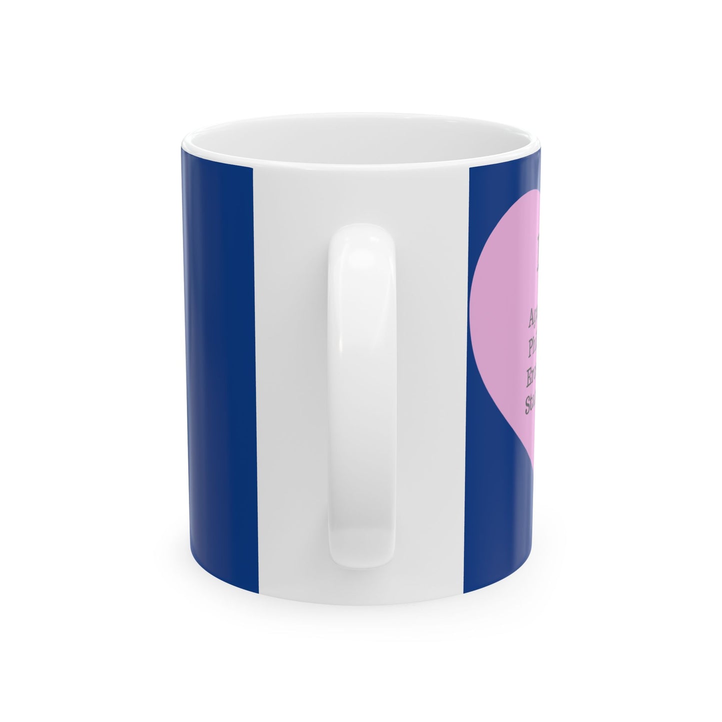 The "Language of Love" Ceramic Mug – A Sincere Start to Your Day (11oz, 15oz)(Dark blue)