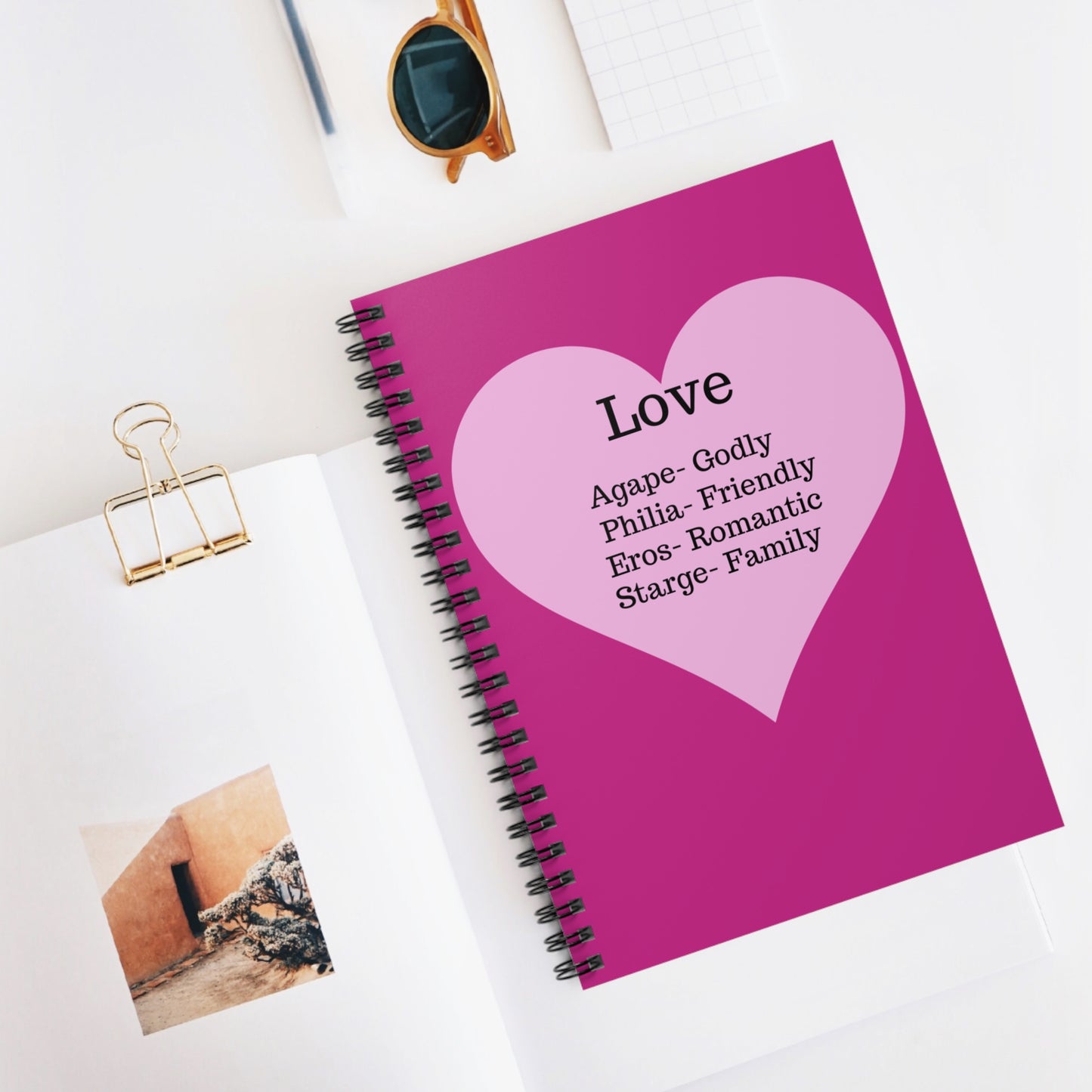 The "Language of the Heart" Notebook – Ruled Journal for Every Thought (Pink)