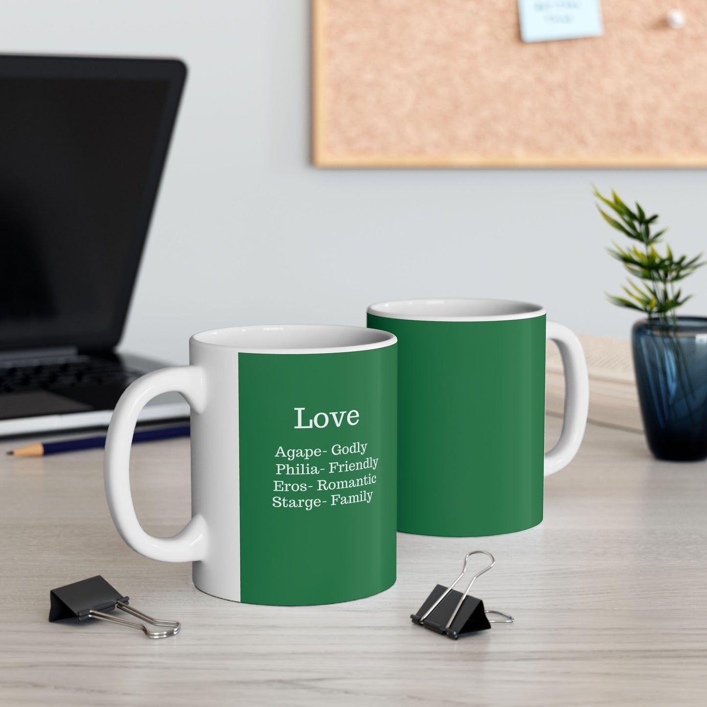 The "Ancient Wisdom" Love Definition Mug – A Sincere Start to Your Day (11oz, 15oz)(Dark green)