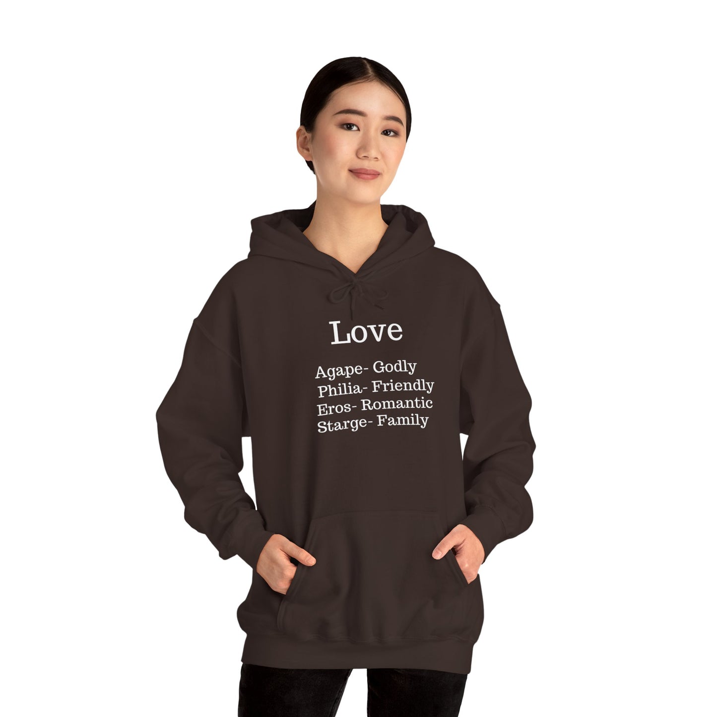 The "Language of Love" Aesthetic Hoodie – Soft Pink Heart Graphic