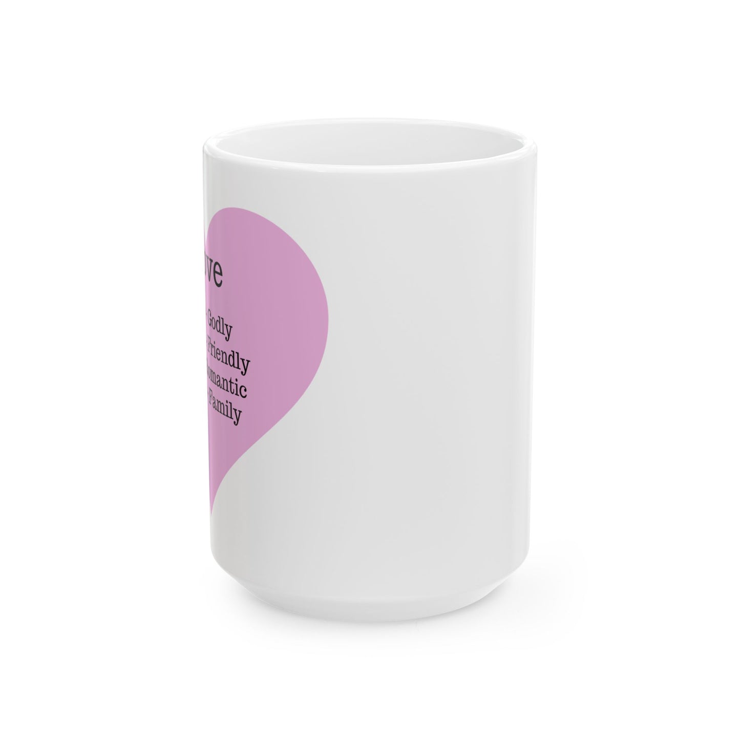 The "Language of Love" Ceramic Mug – A Sincere Start to Your Day (11oz, 15oz)(Dark grey)