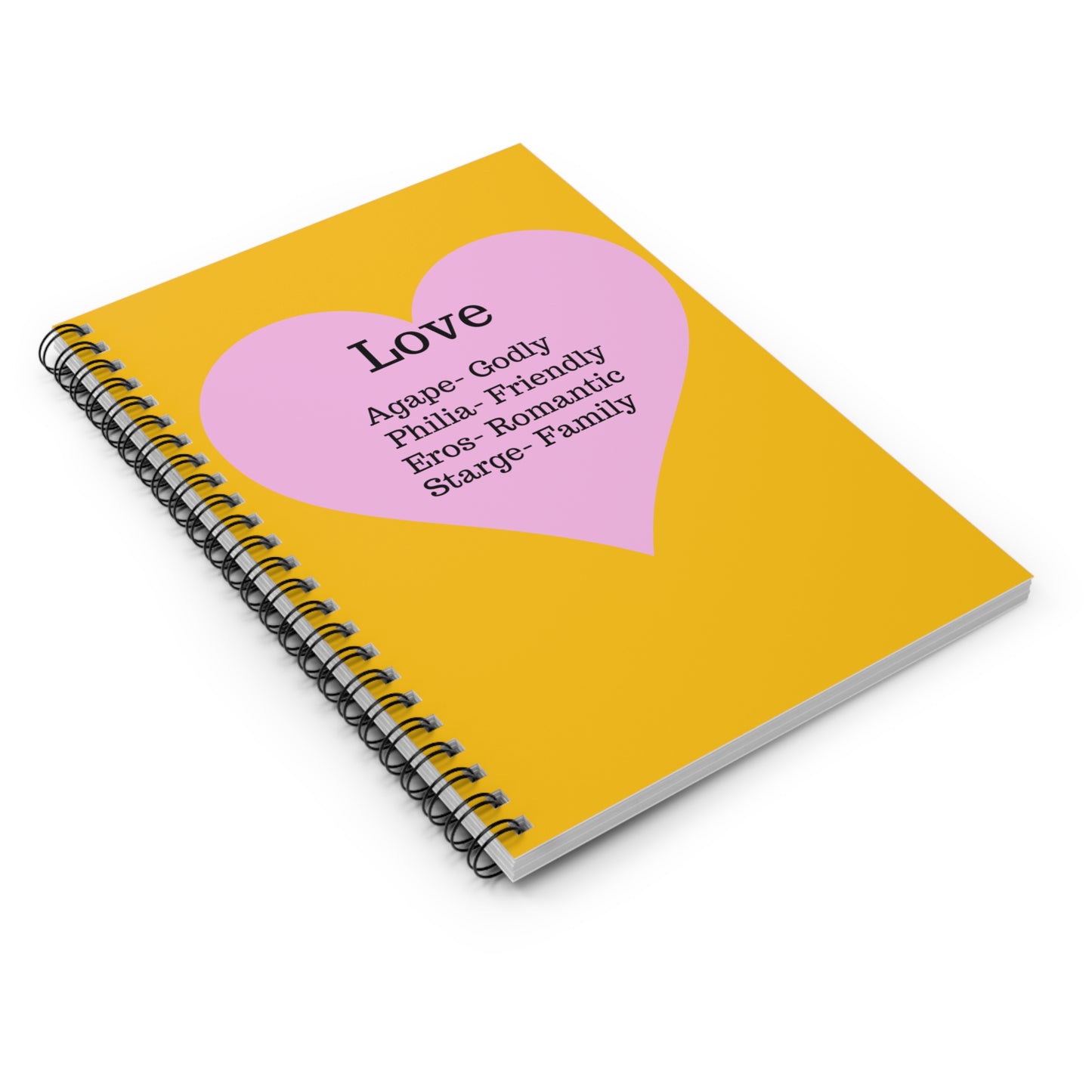 The "Language of the Heart" Notebook – Ruled Journal for Every Thought (Yellow)