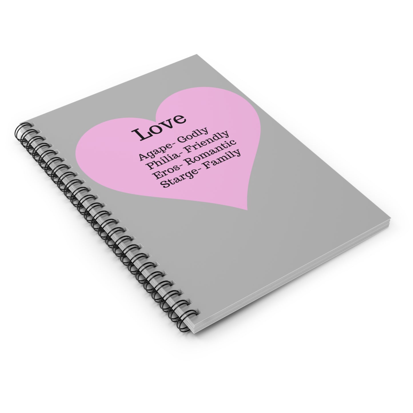 The "Language of the Heart" Notebook – Ruled Journal for Every Thought (Light grey)