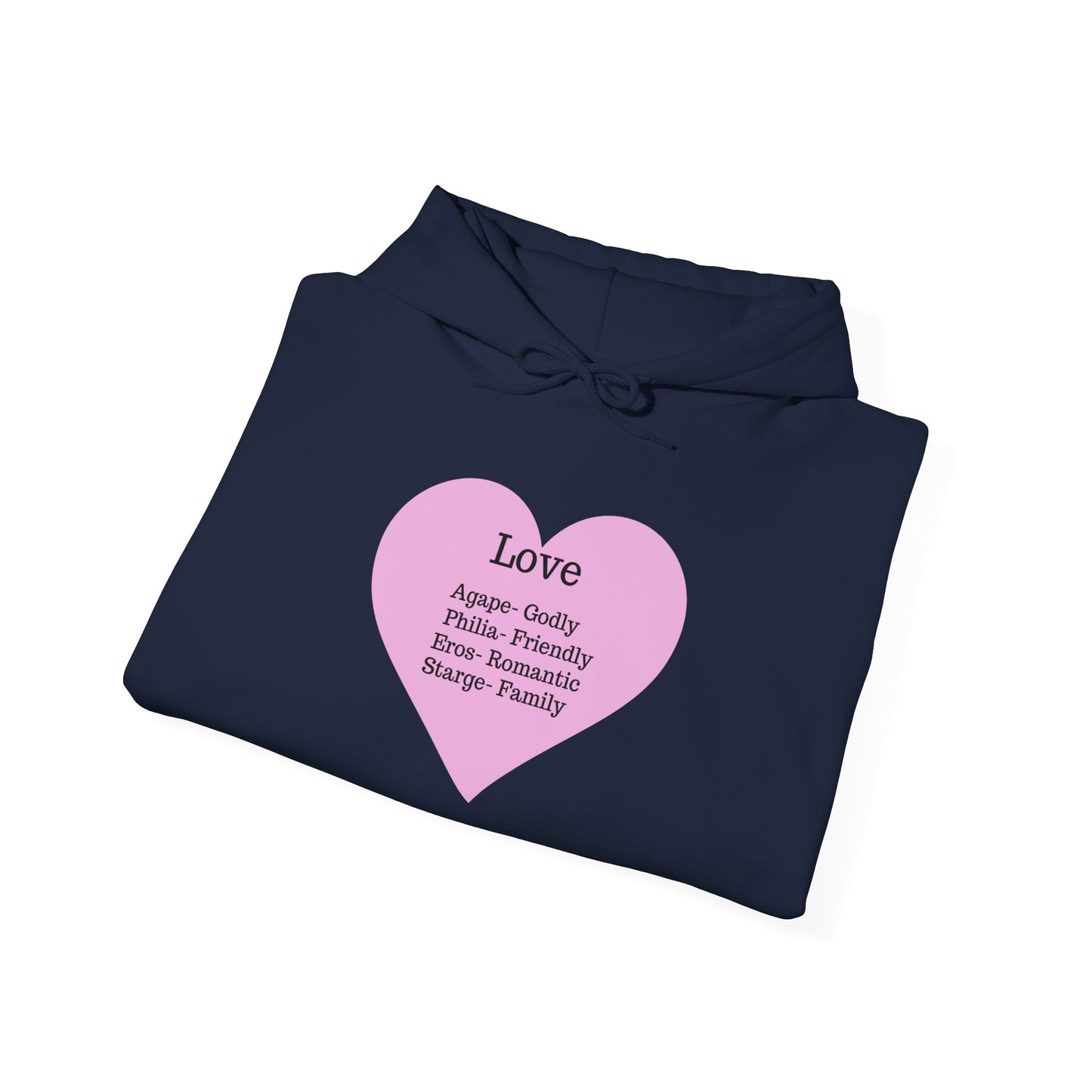 Minimalist "Love" Definition Hoodie – Pastel Pink Graphic Streetwear