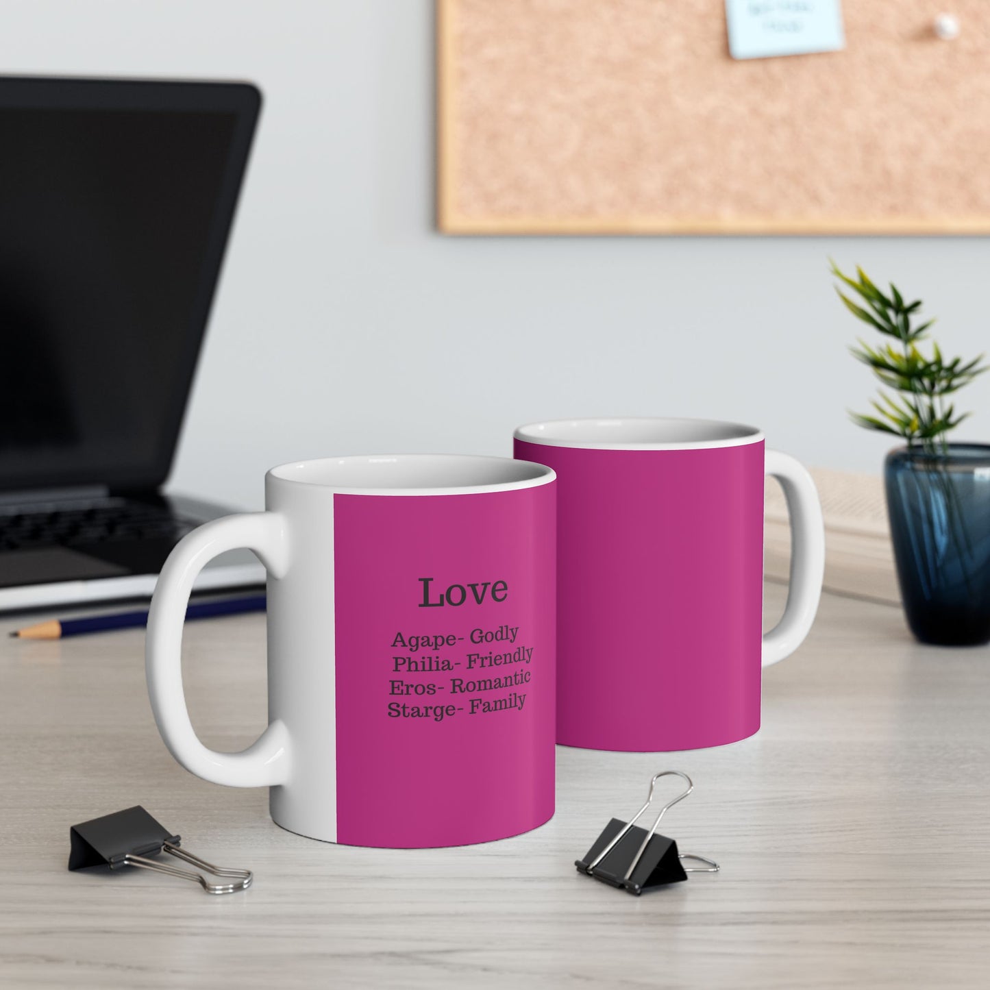 The "Ancient Wisdom" Love Definition Mug – A Sincere Start to Your Day (11oz, 15oz)(Pink)