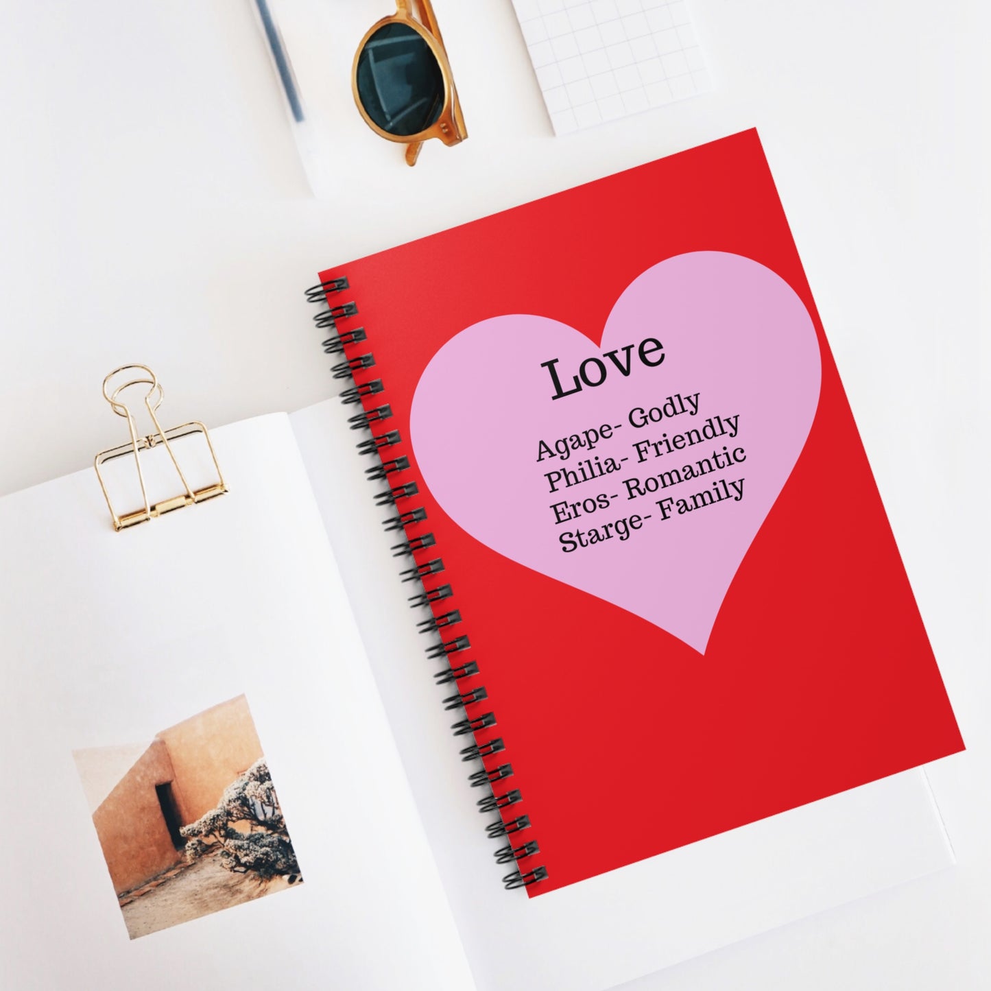 The "Language of the Heart" Notebook – Ruled Journal for Every Thought (Red)