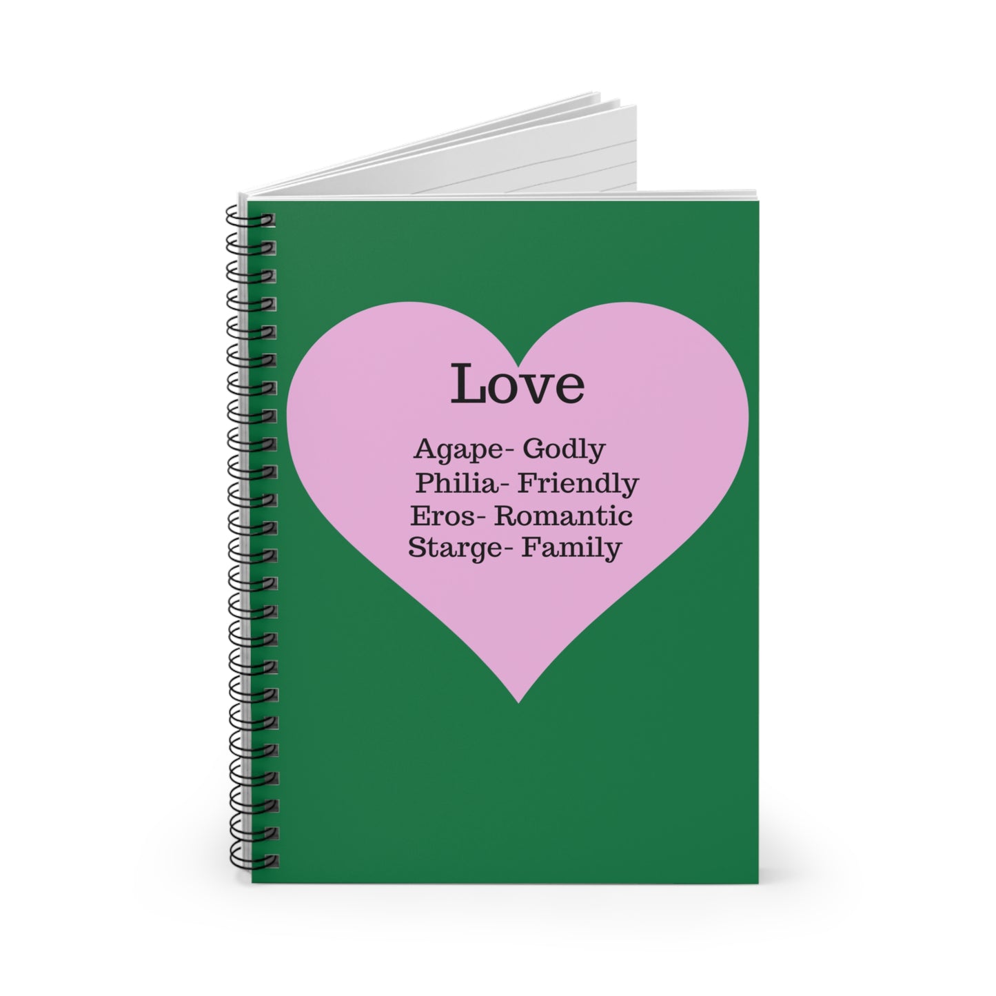 The "Language of the Heart" Notebook – Ruled Journal for Every Thought (Dark green)