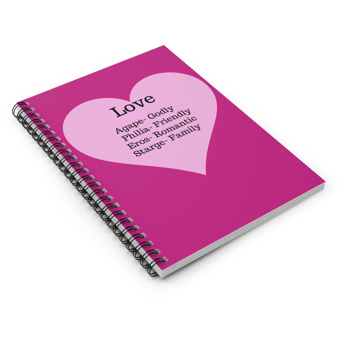 The "Language of the Heart" Notebook – Ruled Journal for Every Thought (Pink)