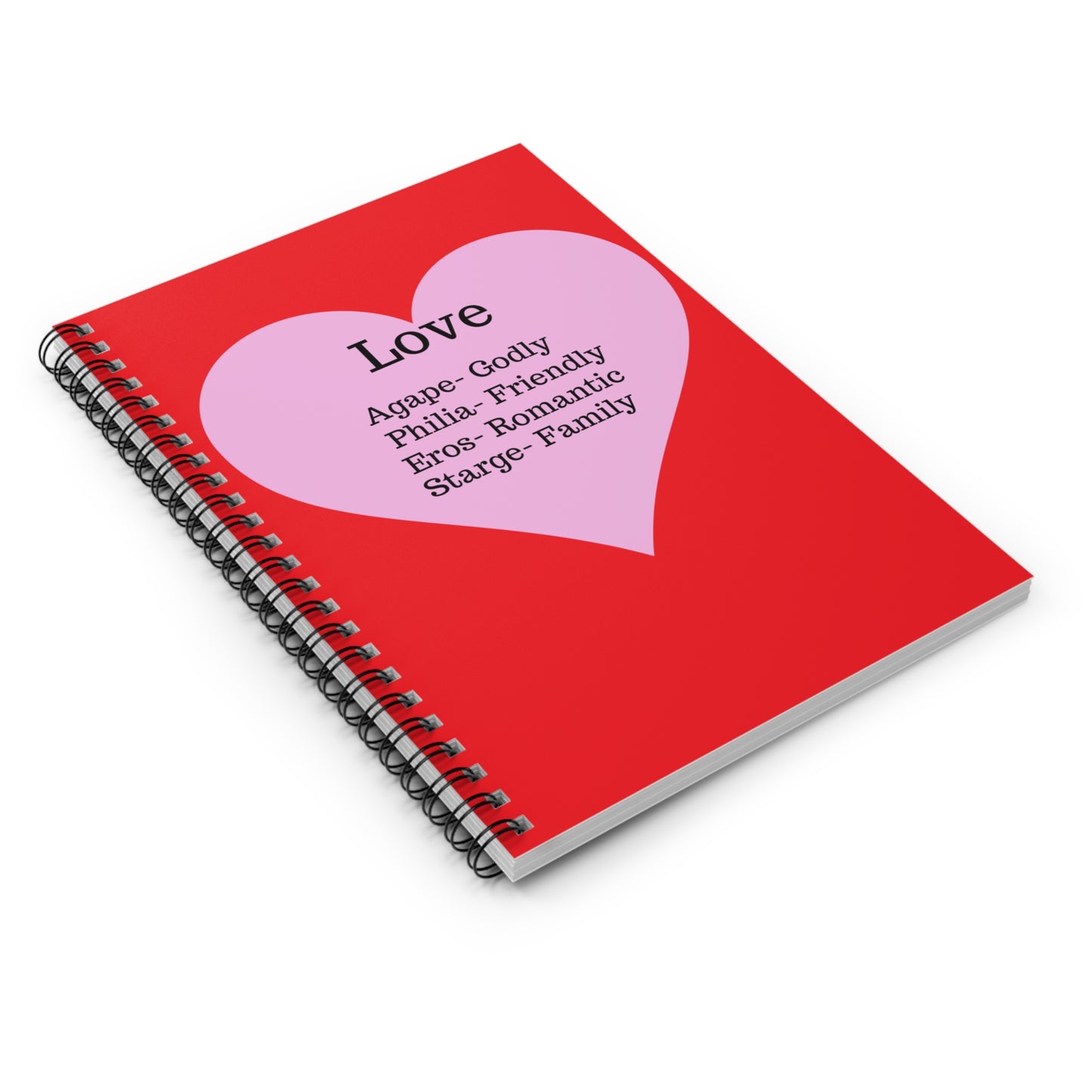 The "Language of the Heart" Notebook – Ruled Journal for Every Thought (Red)
