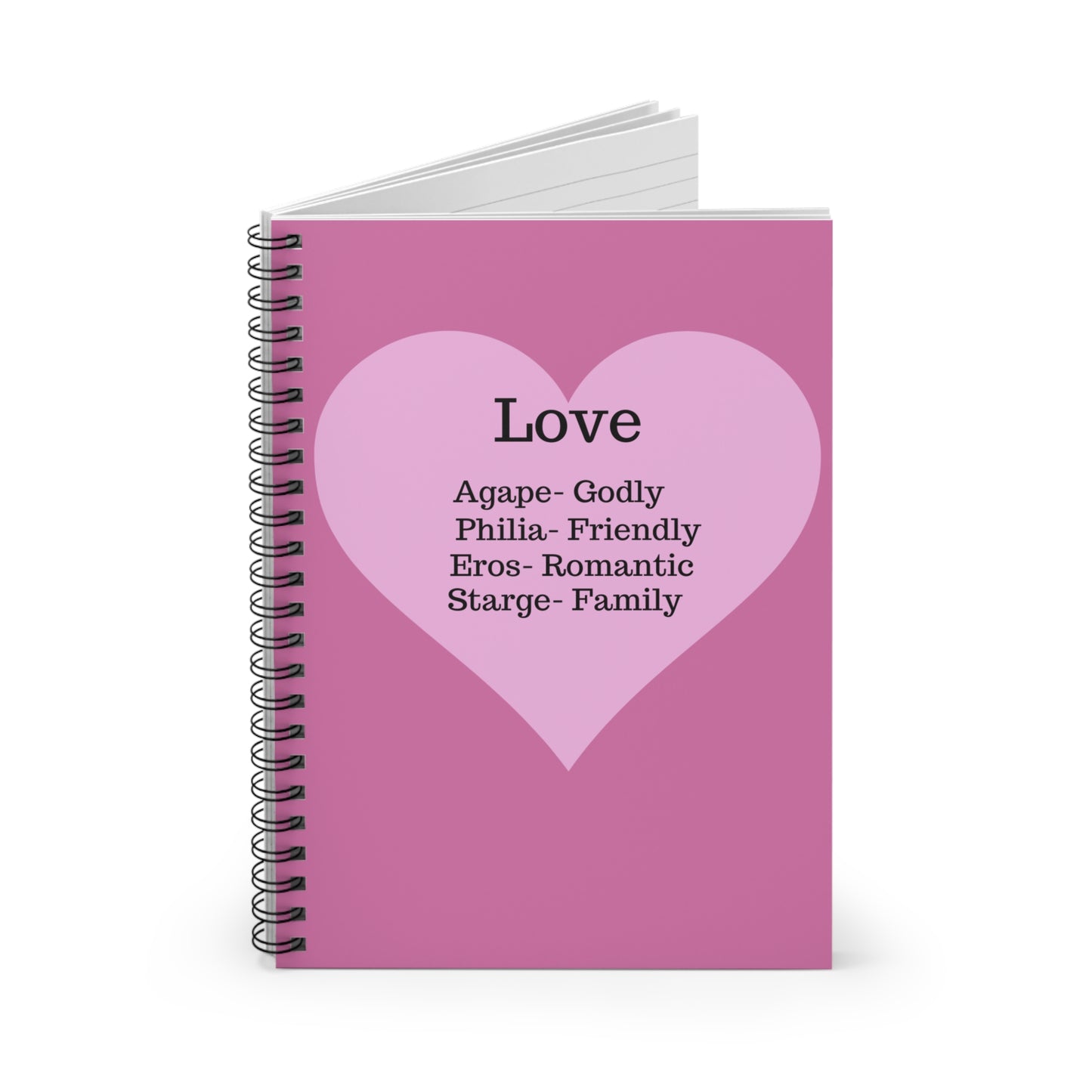 The "Language of the Heart" Notebook – Ruled Journal for Every Thought (Light pink)