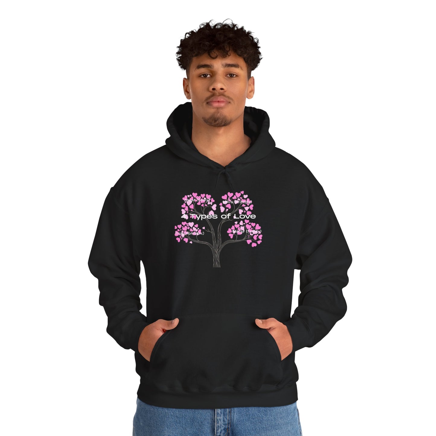 The "Language of Love" Aesthetic Hoodie – Soft Pink Heart Graphic