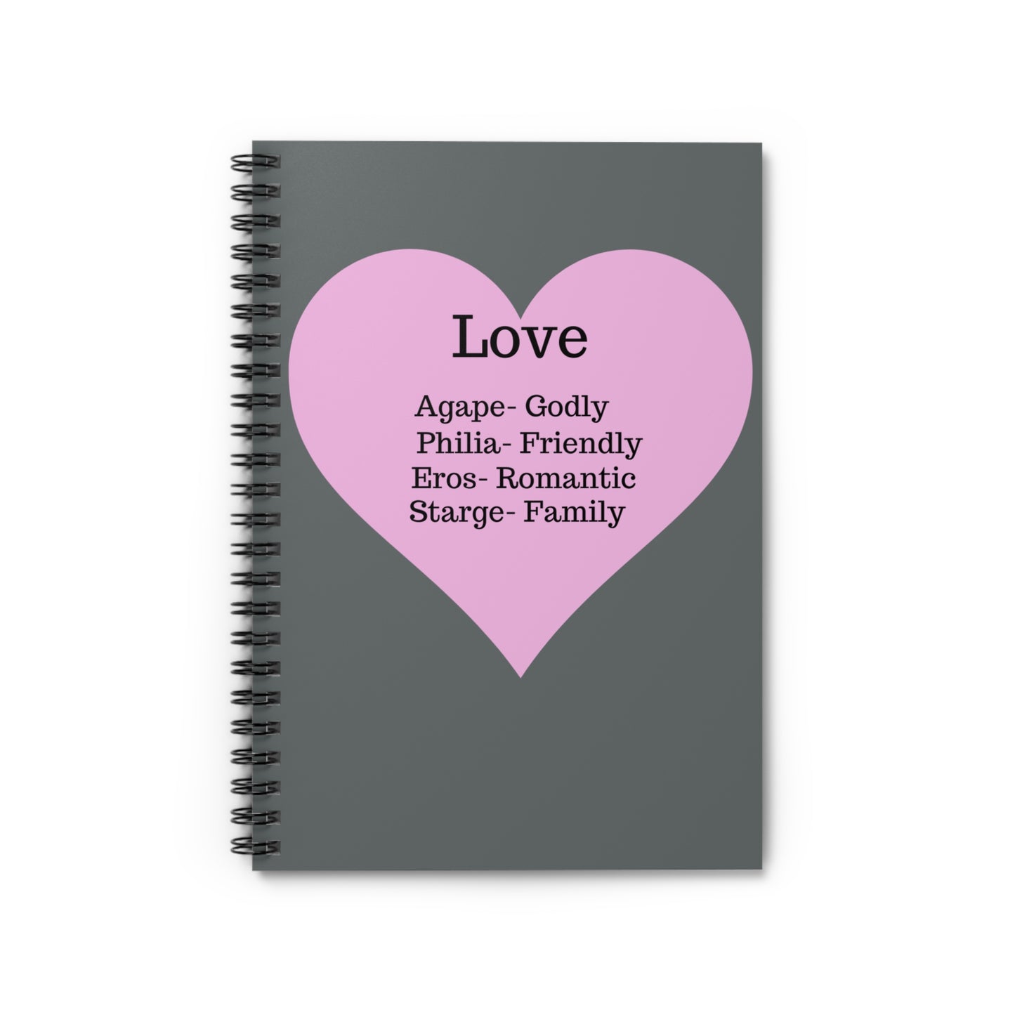 The "Language of the Heart" Notebook – Ruled Journal for Every Thought (Dark grey)