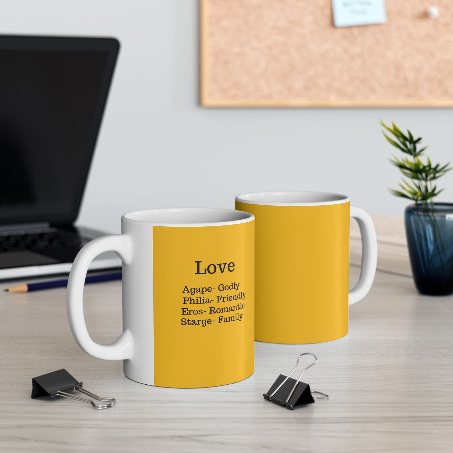 The "Ancient Wisdom" Love Definition Mug – A Sincere Start to Your Day (11oz, 15oz)(Yellow)