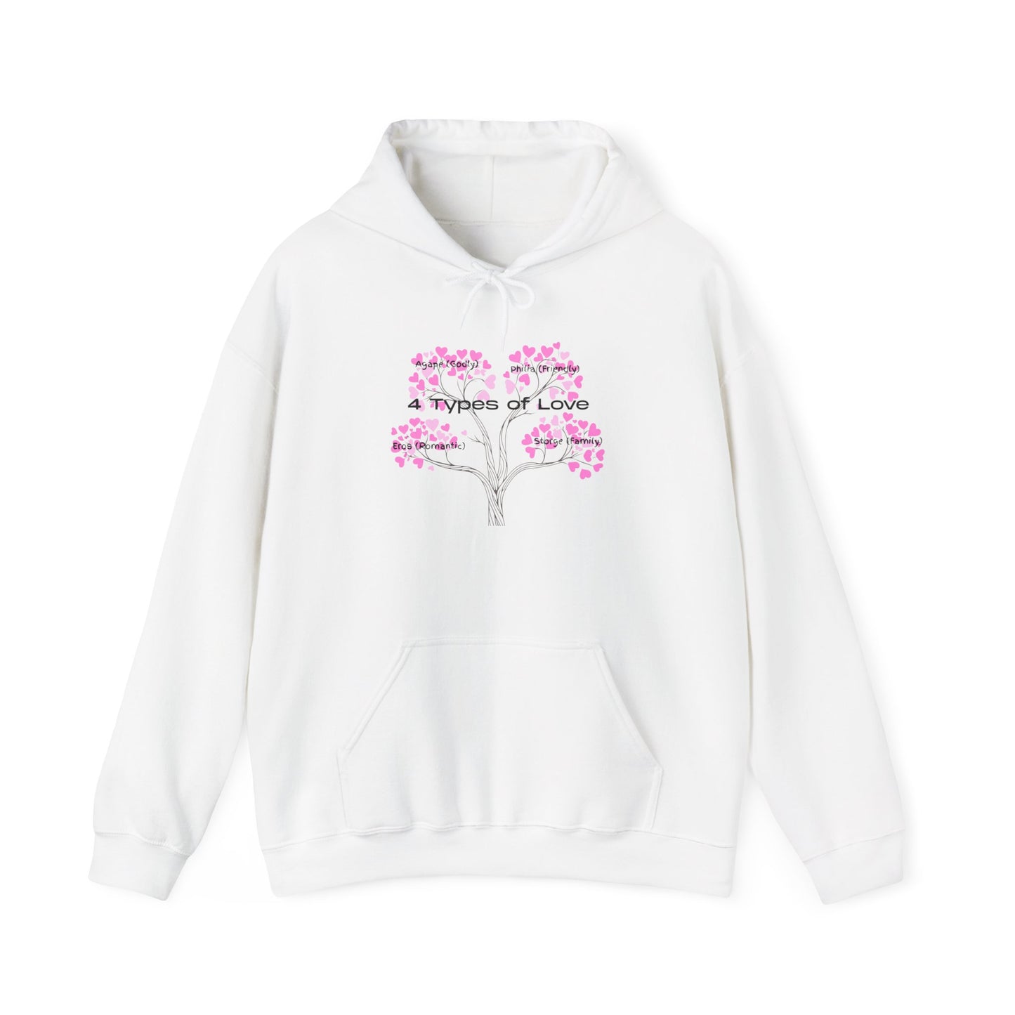 The "Language of Love" Aesthetic Hoodie – Soft Pink Heart Graphic