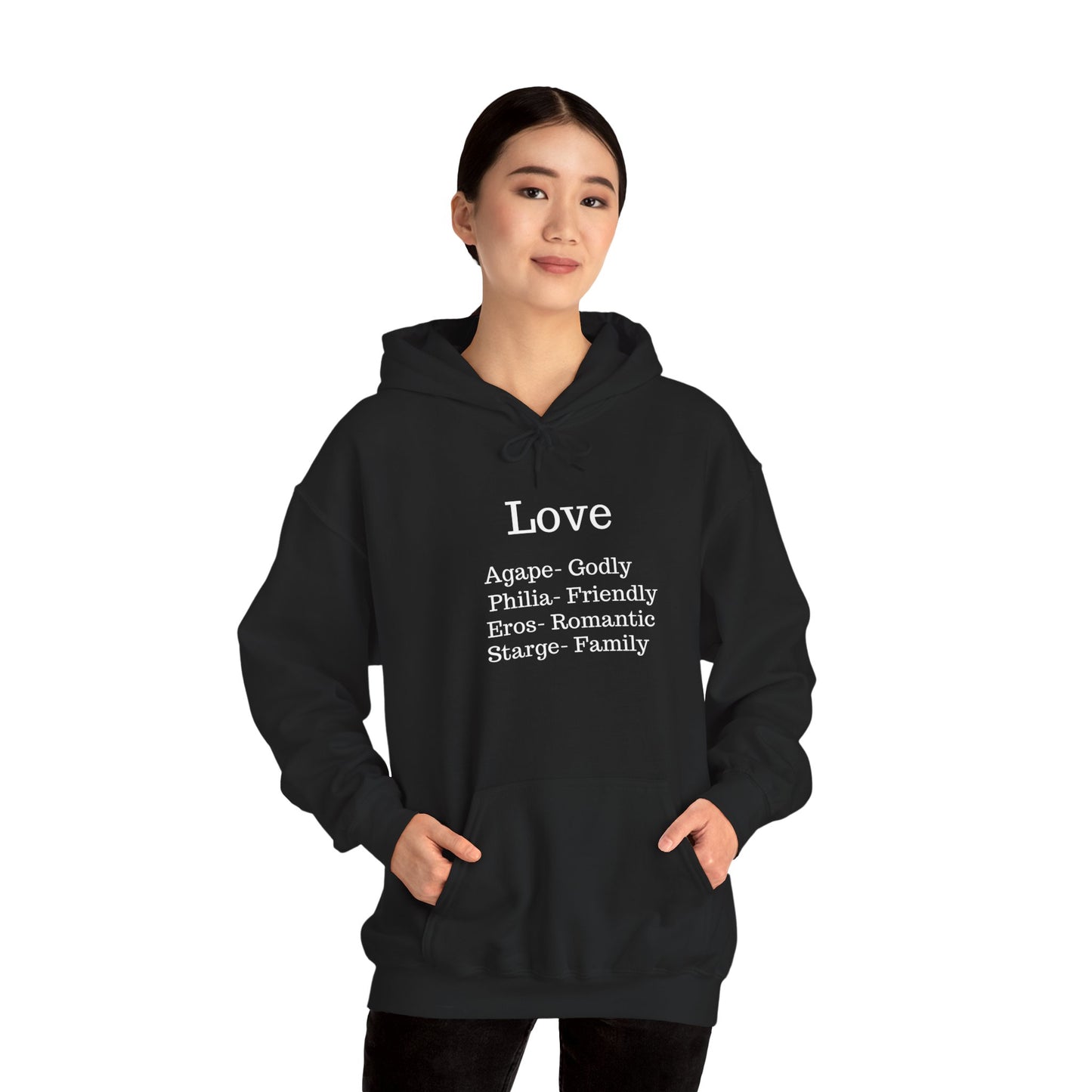 The "Language of Love" Aesthetic Hoodie – Soft Pink Heart Graphic