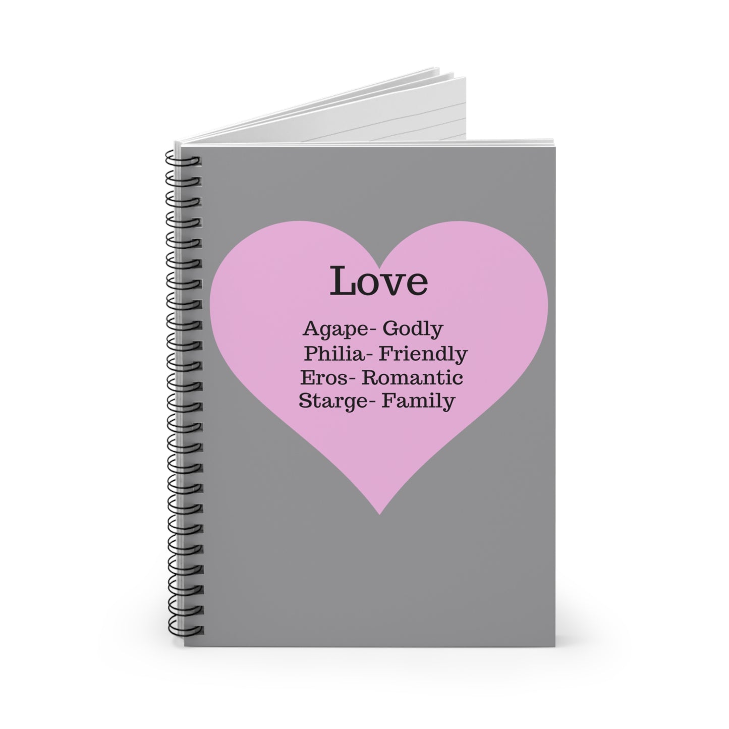 The "Language of the Heart" Notebook – Ruled Journal for Every Thought (Grey)