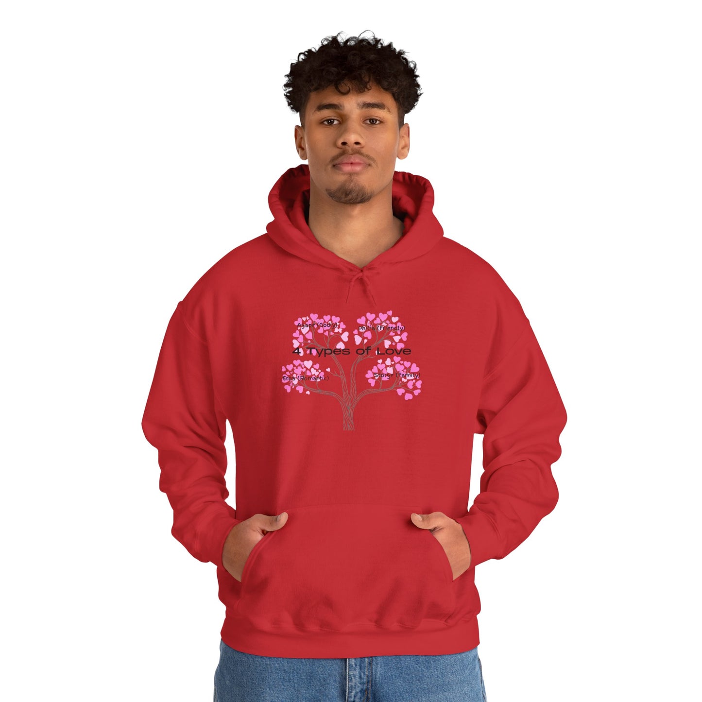 The "Language of Love" Aesthetic Hoodie – Soft Pink Heart Graphic