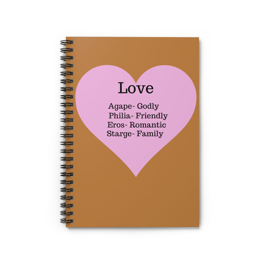 The "Language of the Heart" Notebook – Ruled Journal for Every Thought (Light brown)