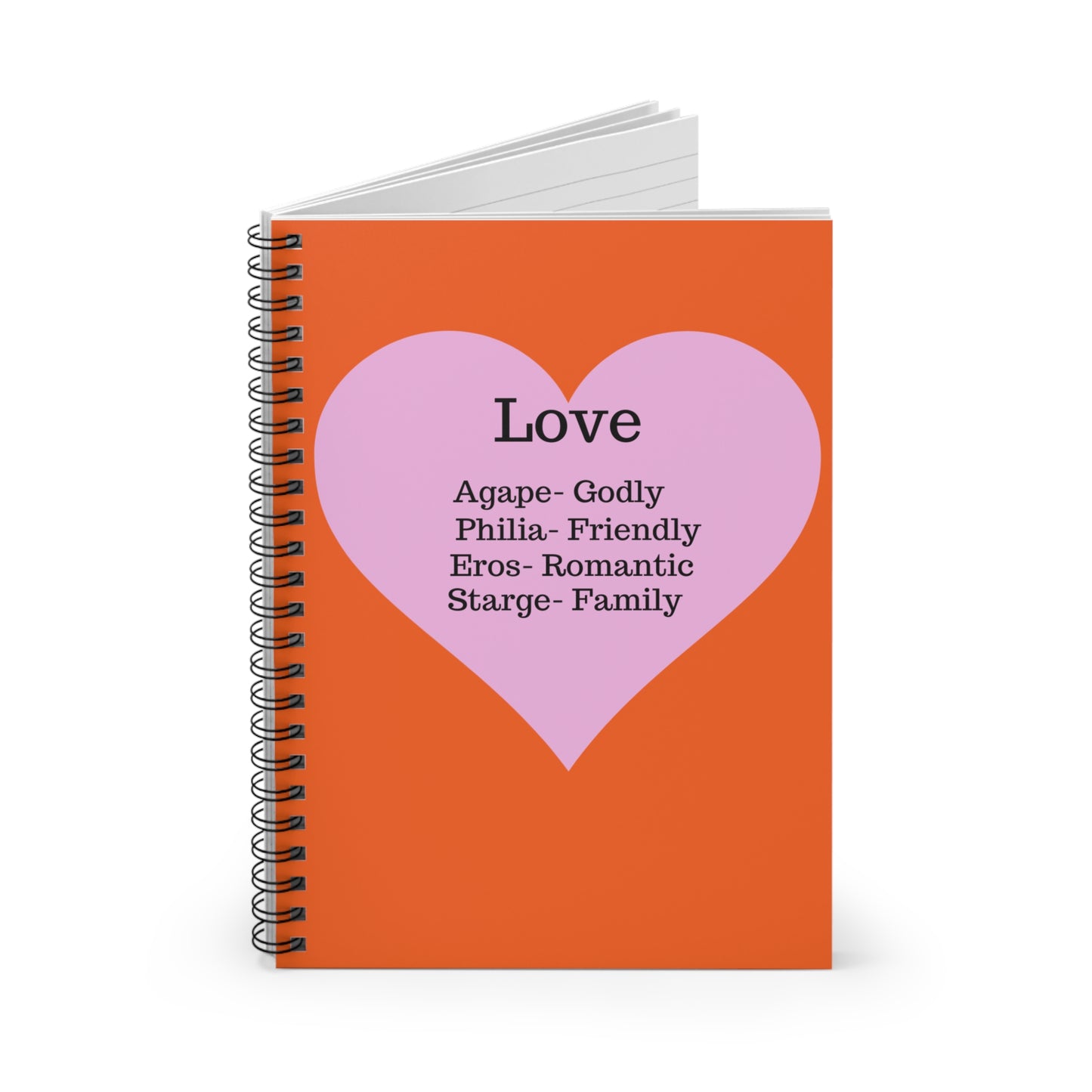 The "Language of the Heart" Notebook – Ruled Journal for Every Thought (Orange)