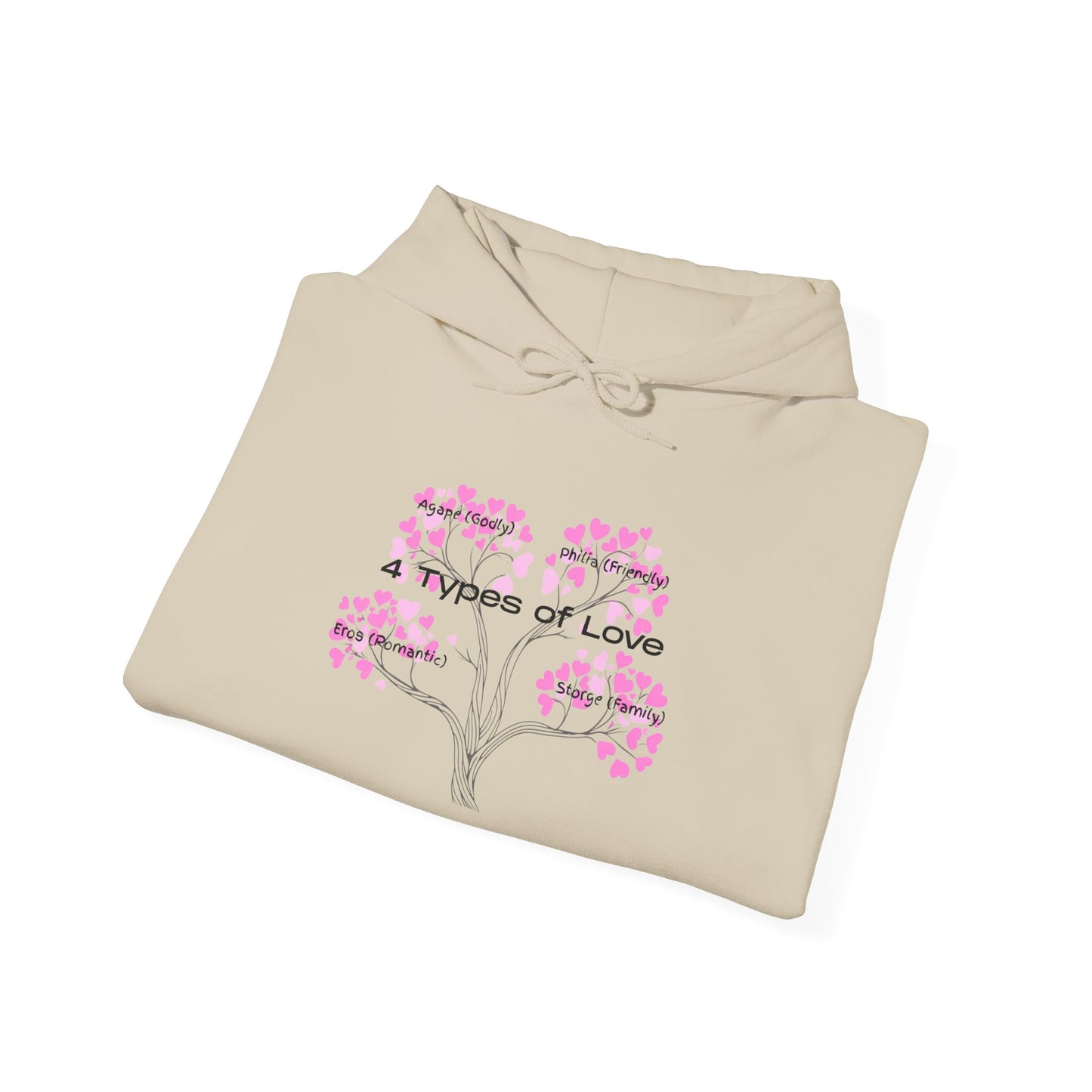 The "Language of Love" Aesthetic Hoodie – Soft Pink Heart Graphic