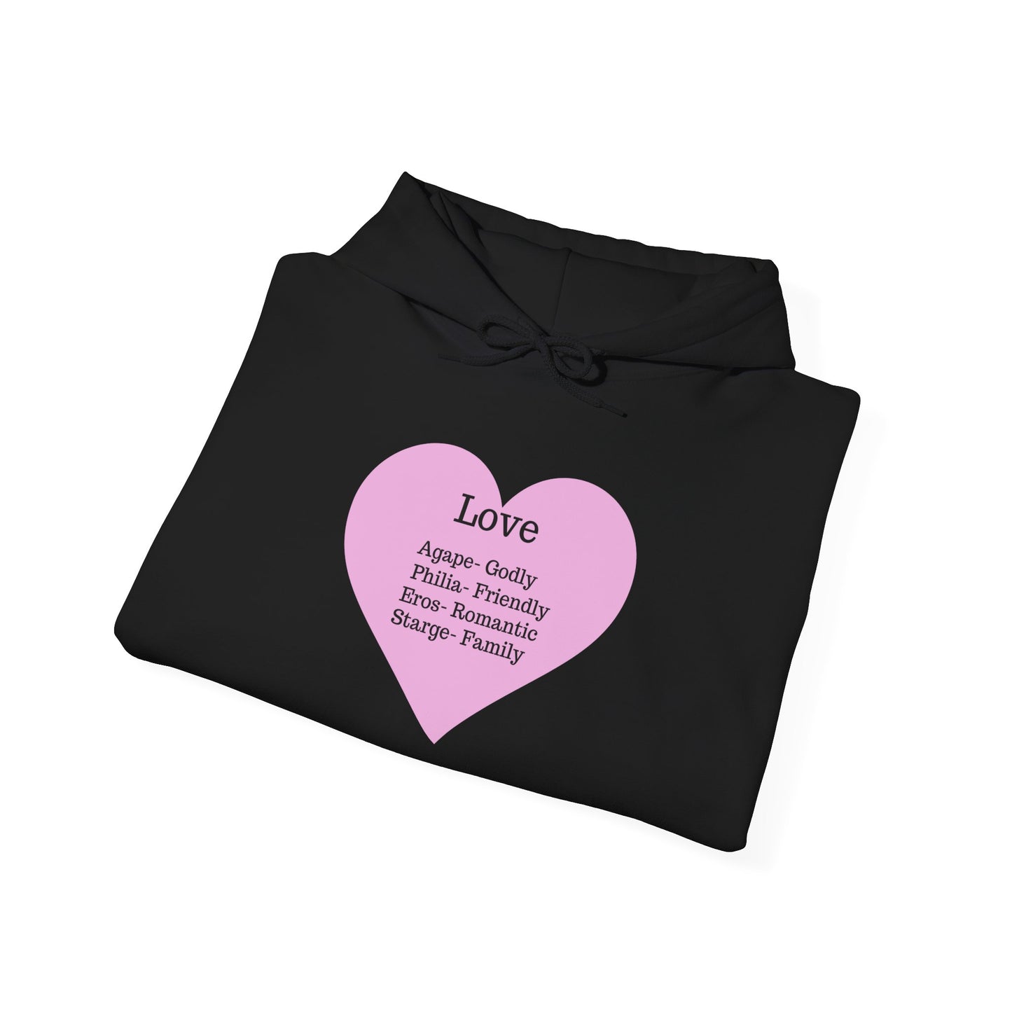 Minimalist "Love" Definition Hoodie – Pastel Pink Graphic Streetwear