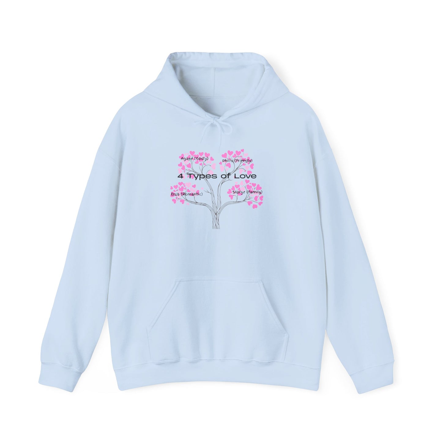 The "Language of Love" Aesthetic Hoodie – Soft Pink Heart Graphic