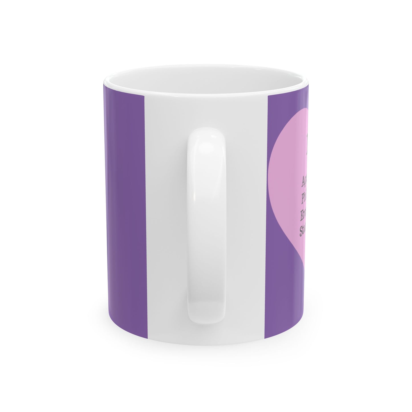 The "Language of Love" Ceramic Mug – A Sincere Start to Your Day (11oz, 15oz)(Light purple)