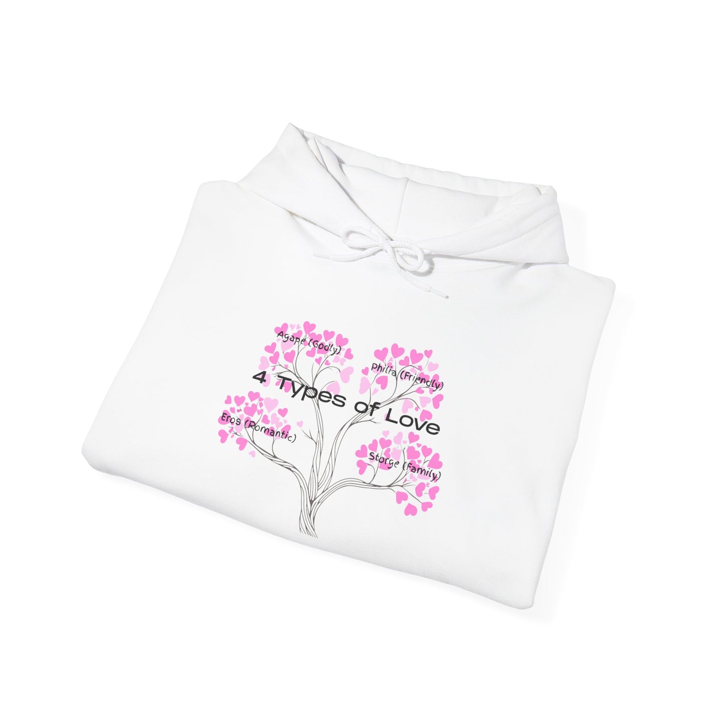 The "Language of Love" Aesthetic Hoodie – Soft Pink Heart Graphic