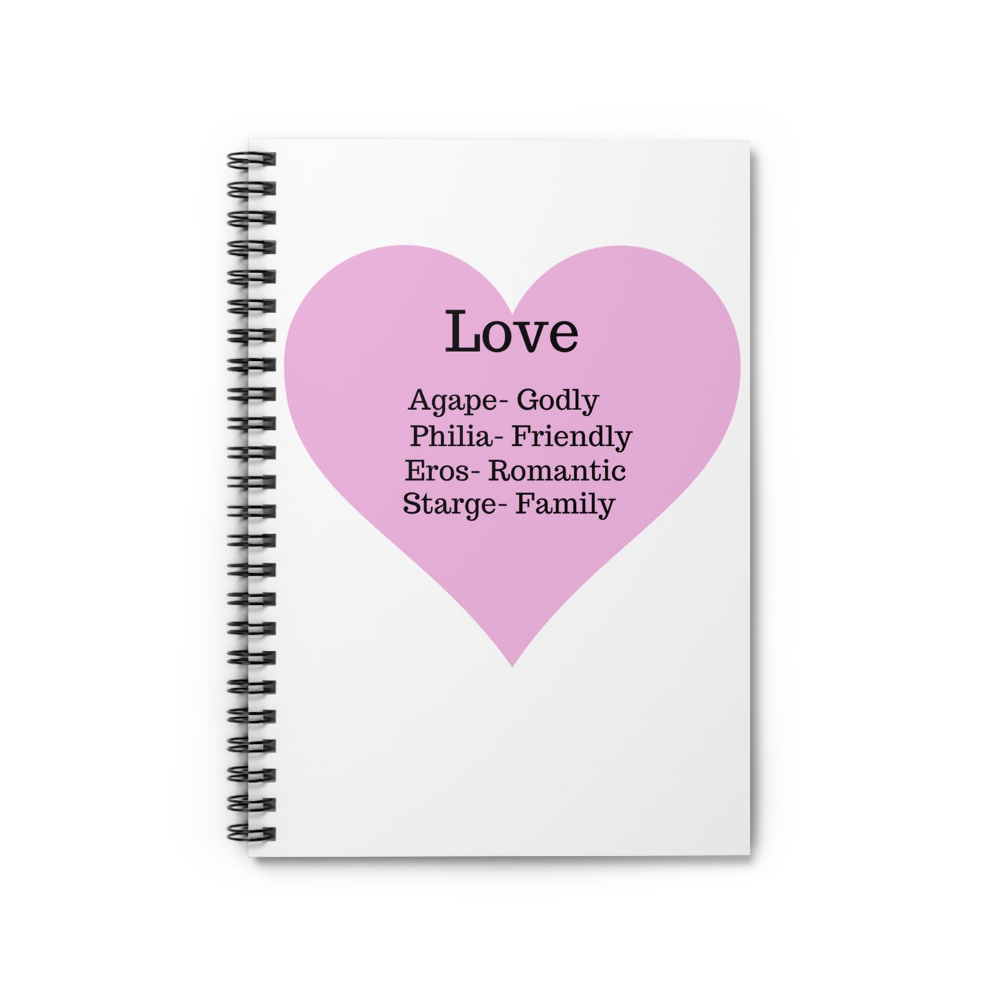The "Language of the Heart" Notebook – Ruled Journal for Every Thought (White)