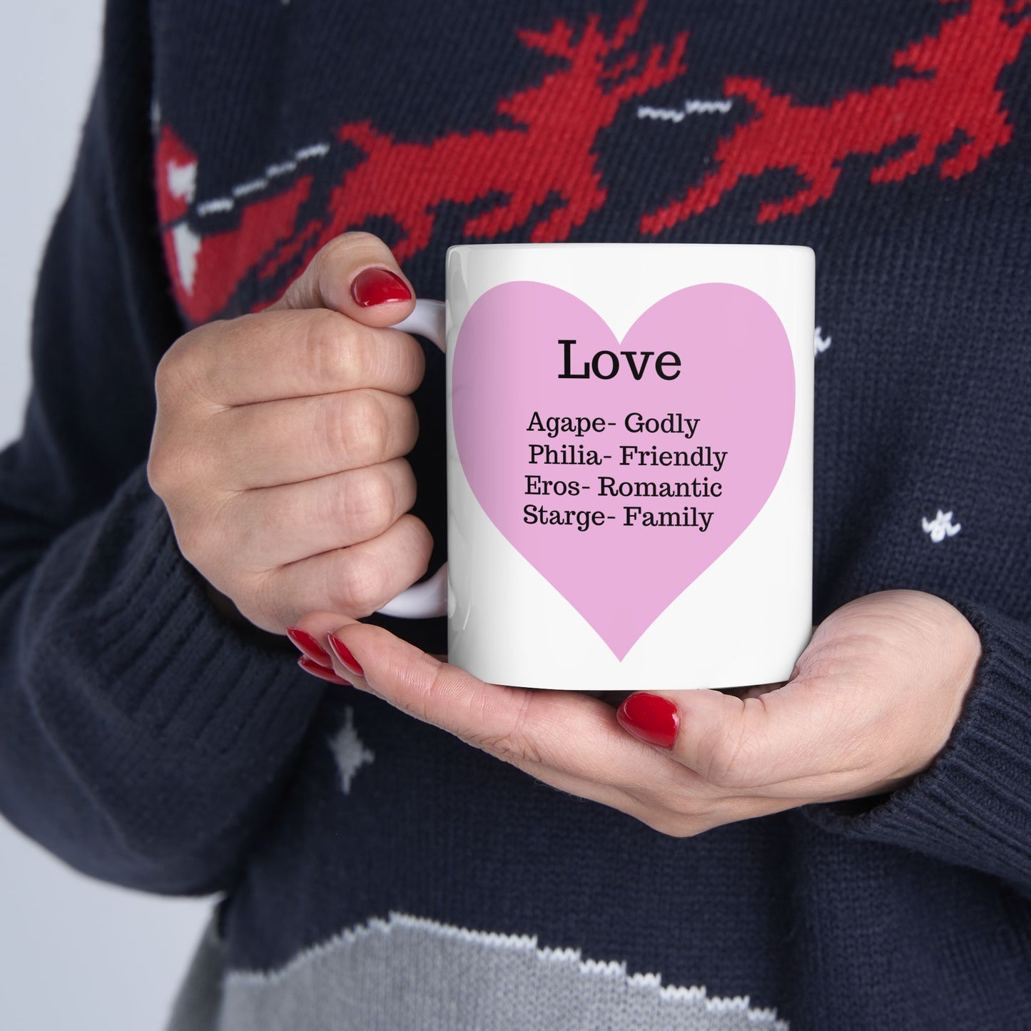 The "Language of Love" Ceramic Mug – A Sincere Start to Your Day (11oz, 15oz)(White)