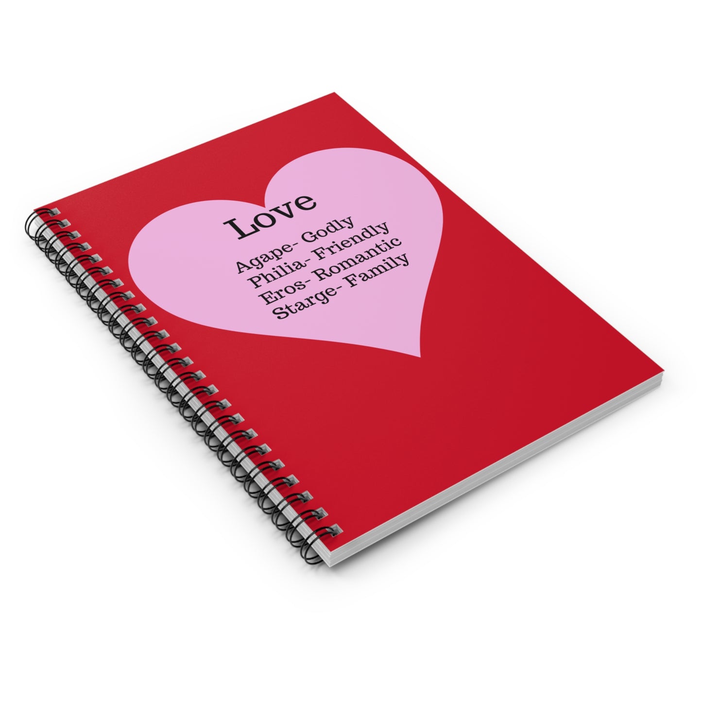 The "Language of the Heart" Notebook – Ruled Journal for Every Thought (Dark red)