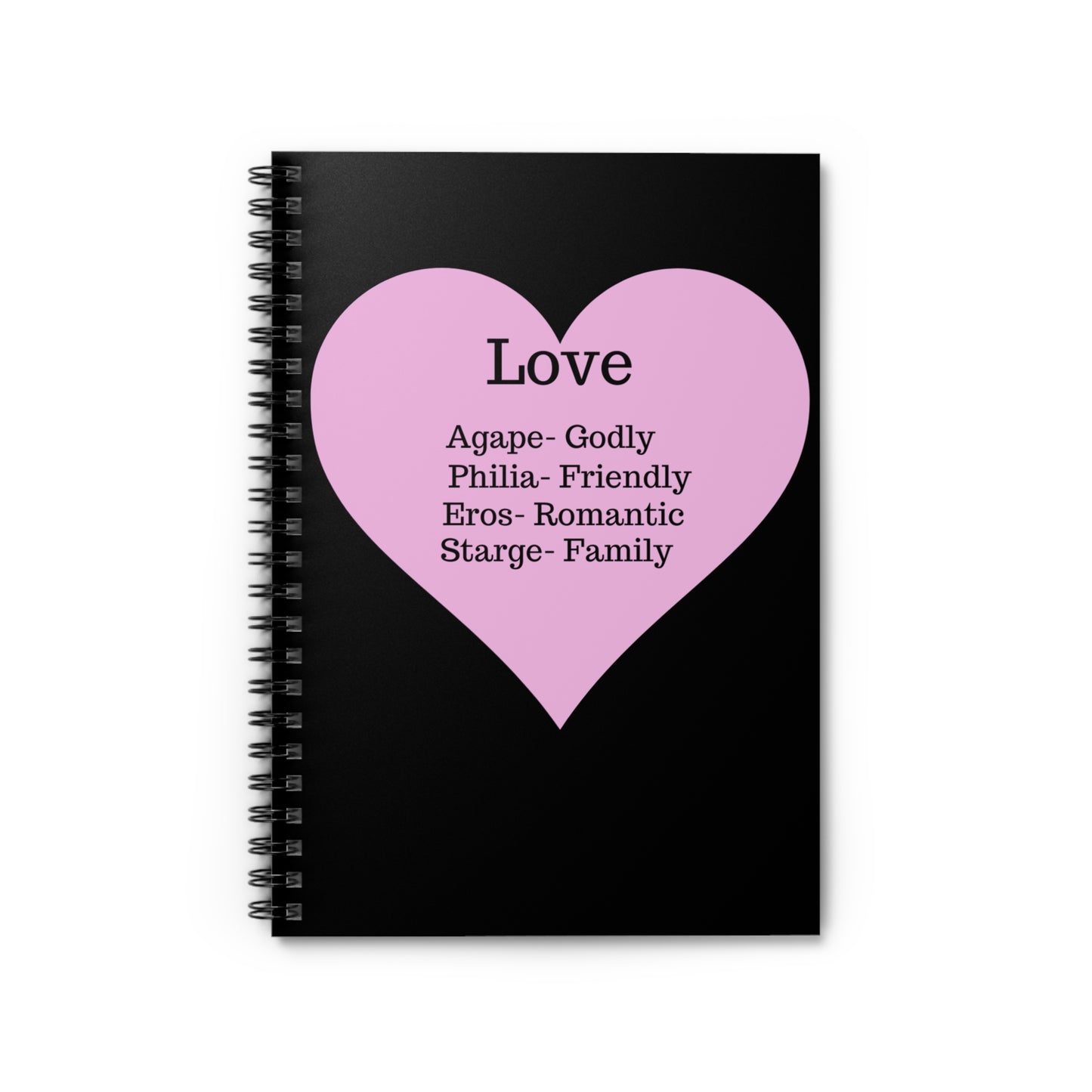 The "Language of the Heart" Notebook – Ruled Journal for Every Thought (Black)
