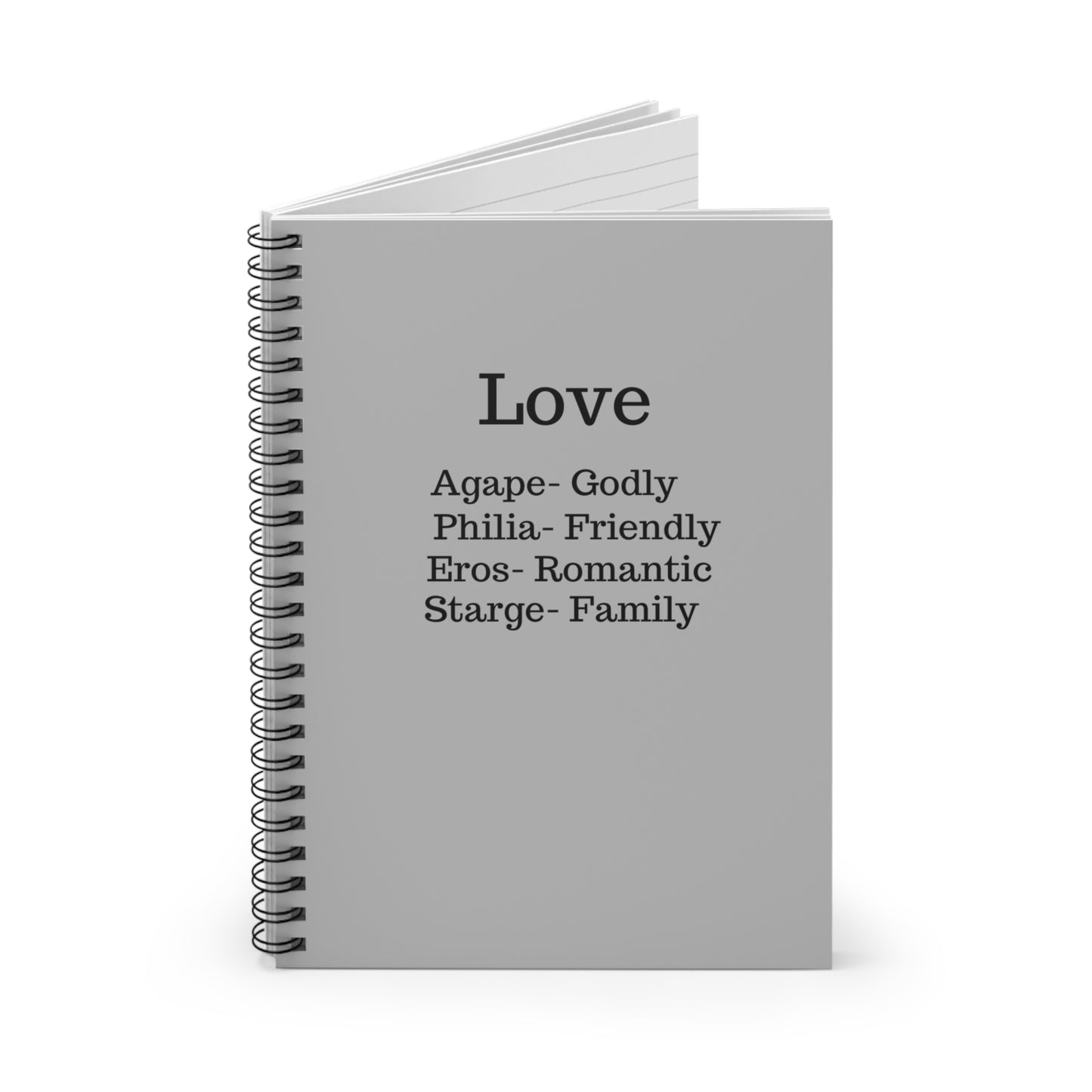 The "Language of the Heart" Notebook – Ancient Wisdom Ruled Journal (Light grey)