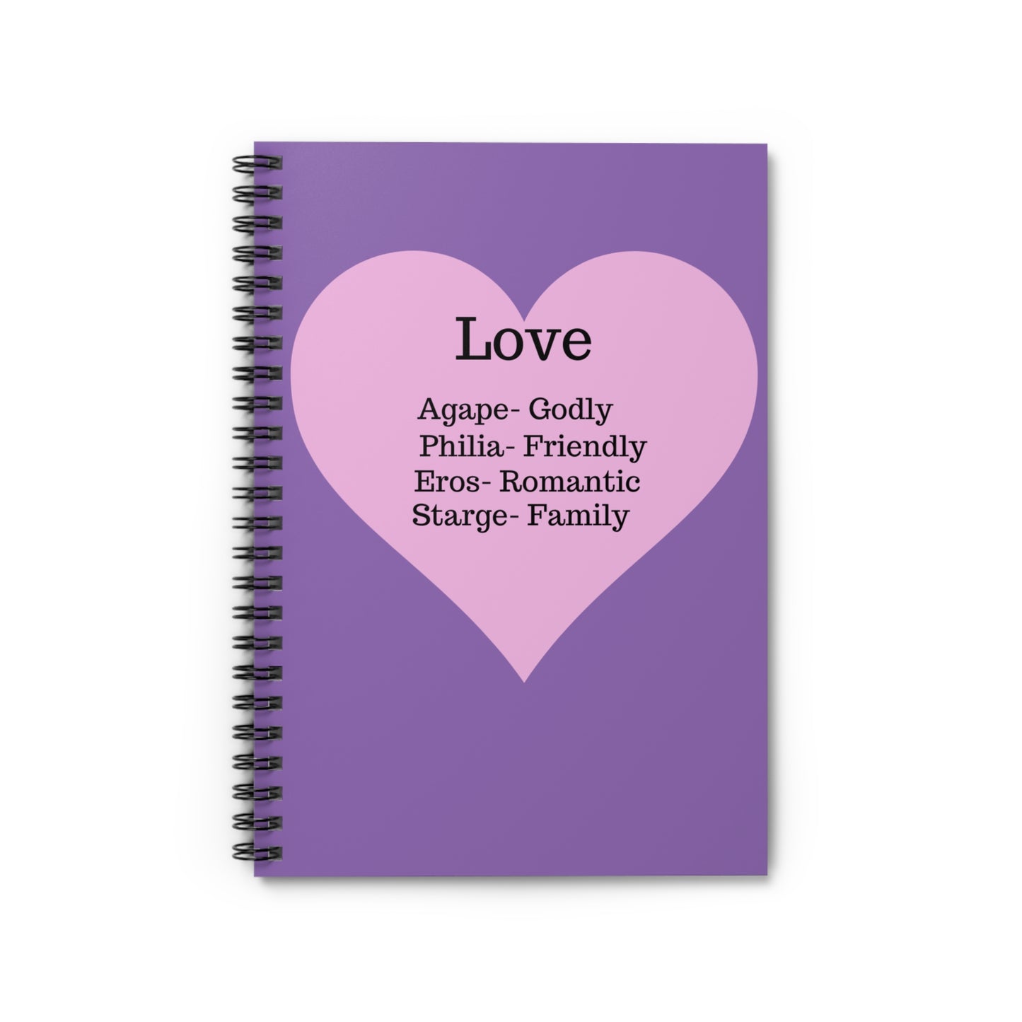 The "Language of the Heart" Notebook – Ruled Journal for Every Thought (Light purple)