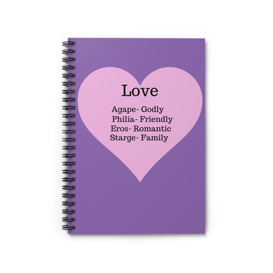 The "Language of the Heart" Notebook – Ruled Journal for Every Thought (Light purple)