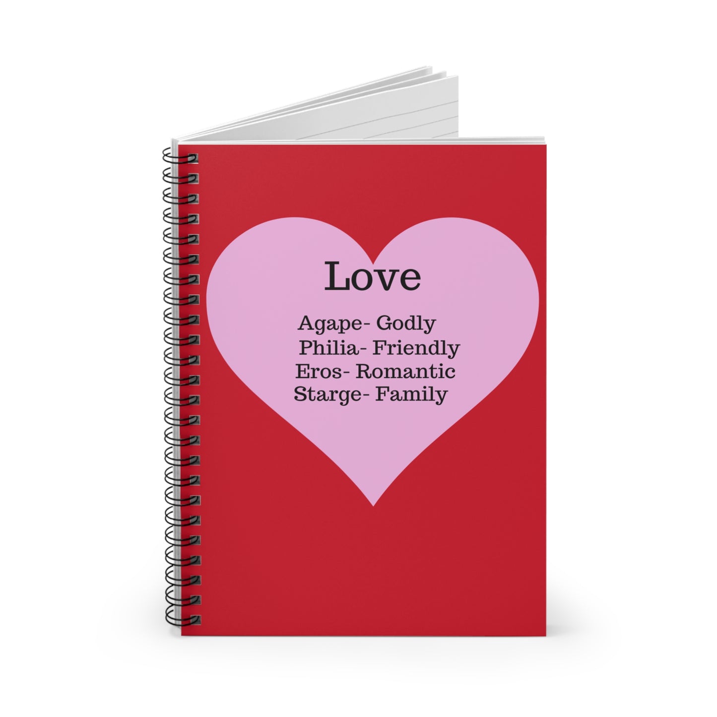 The "Language of the Heart" Notebook – Ruled Journal for Every Thought (Dark red)