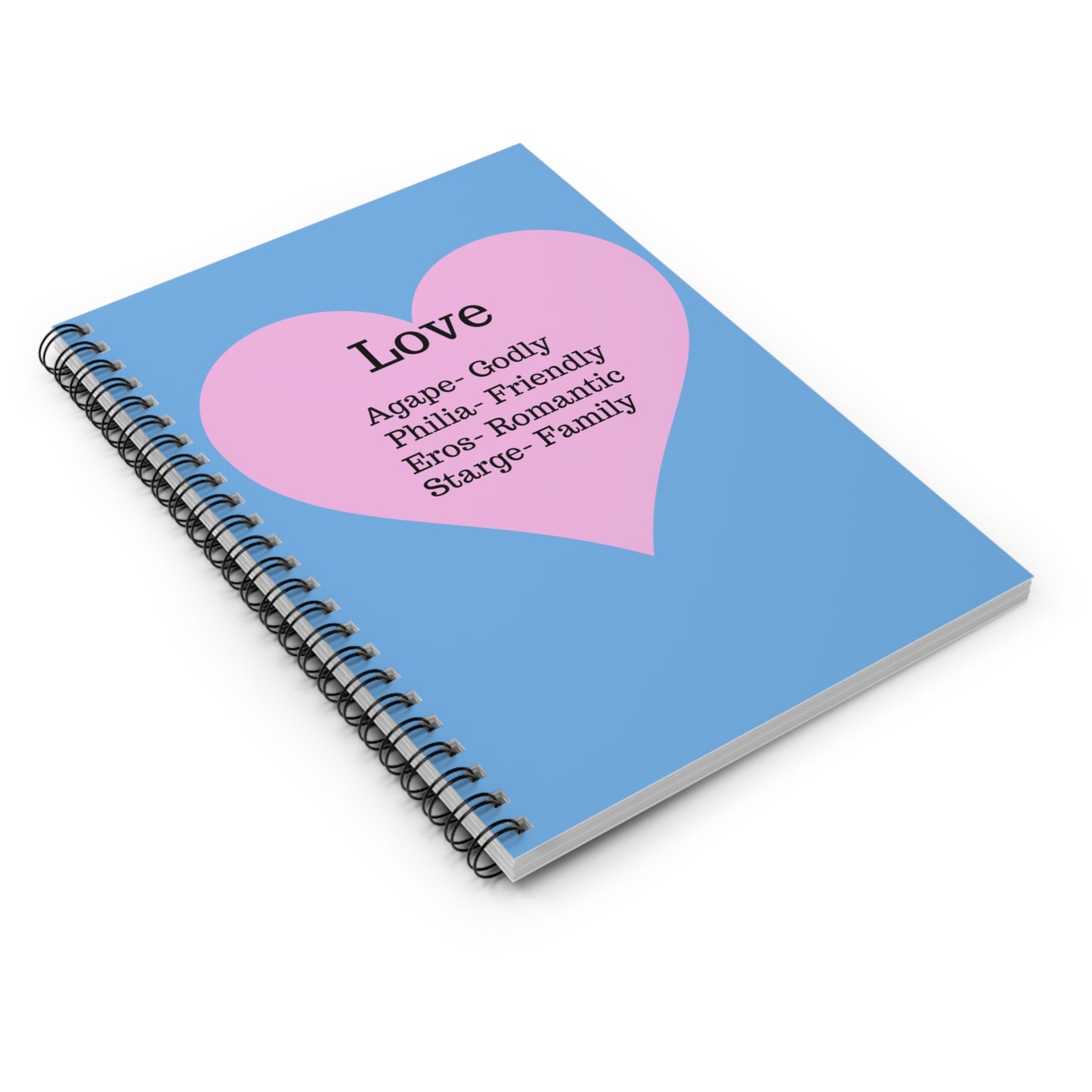 The "Language of the Heart" Notebook – Ruled Journal for Every Thought (Light blue)