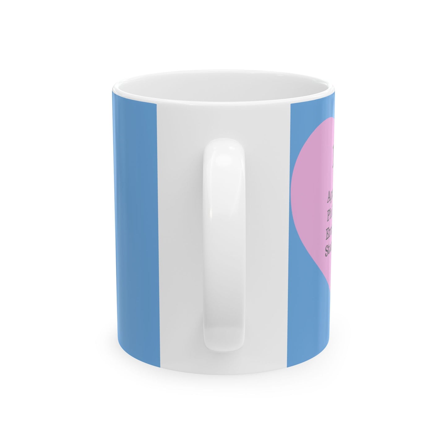 The "Language of Love" Ceramic Mug – A Sincere Start to Your Day (11oz, 15oz)(Light blue)