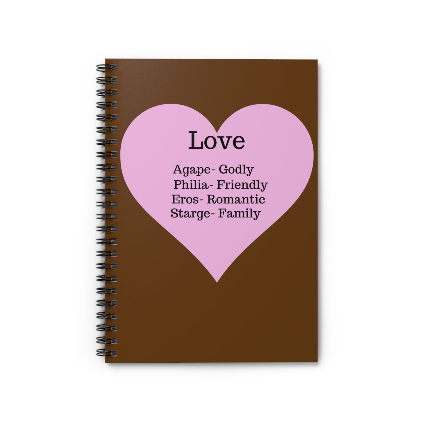 The "Language of the Heart" Notebook – Ruled Journal for Every Thought (Brown)