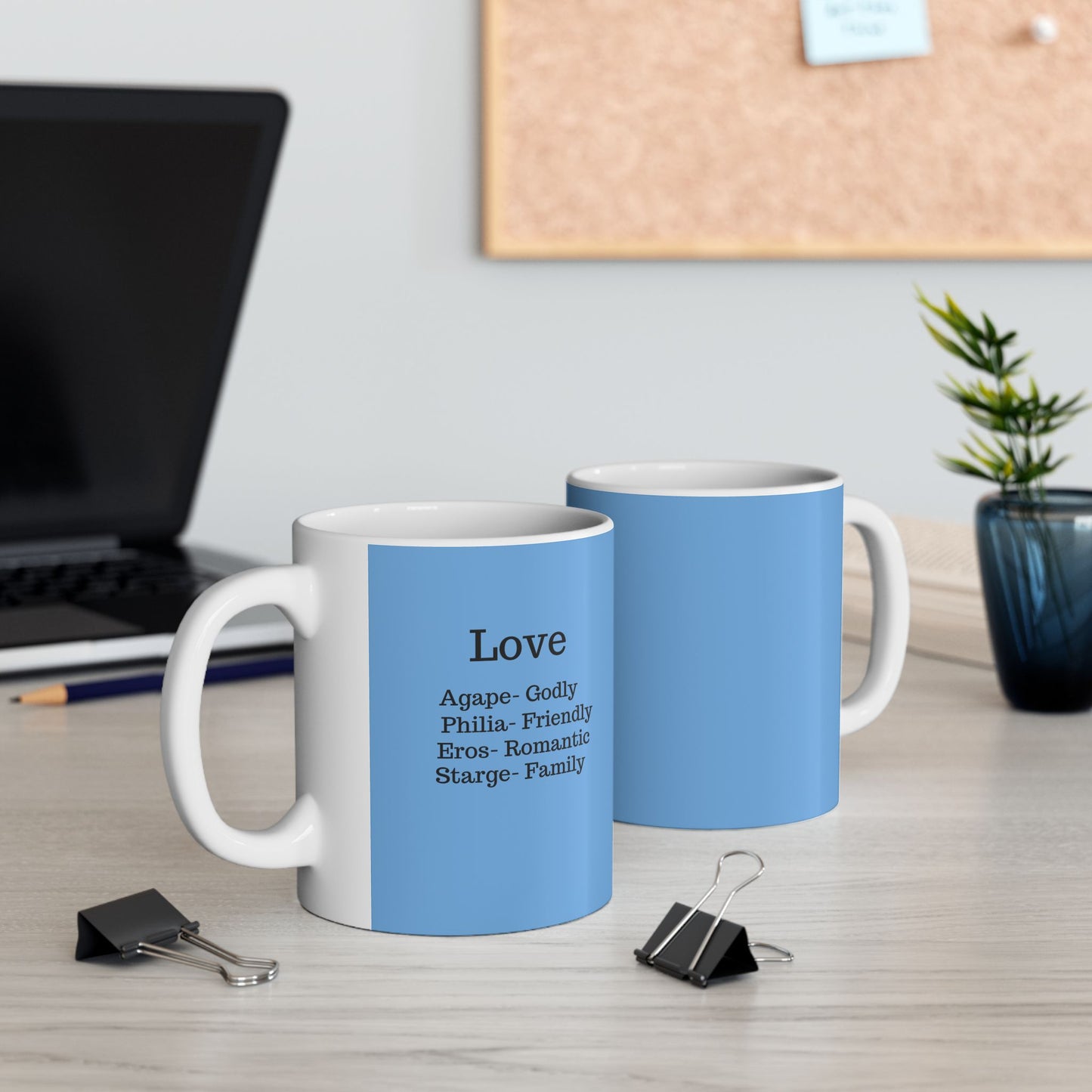 The "Ancient Wisdom" Love Definition Mug – A Sincere Start to Your Day (11oz, 15oz)(Light blue)