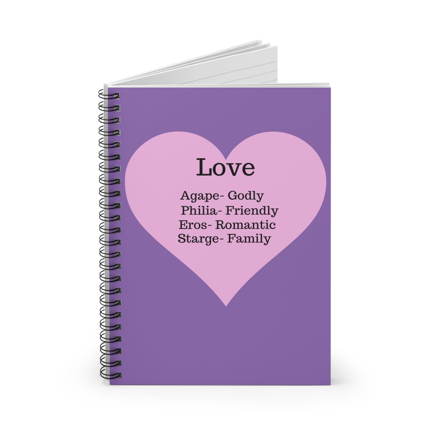The "Language of the Heart" Notebook – Ruled Journal for Every Thought (Light purple)