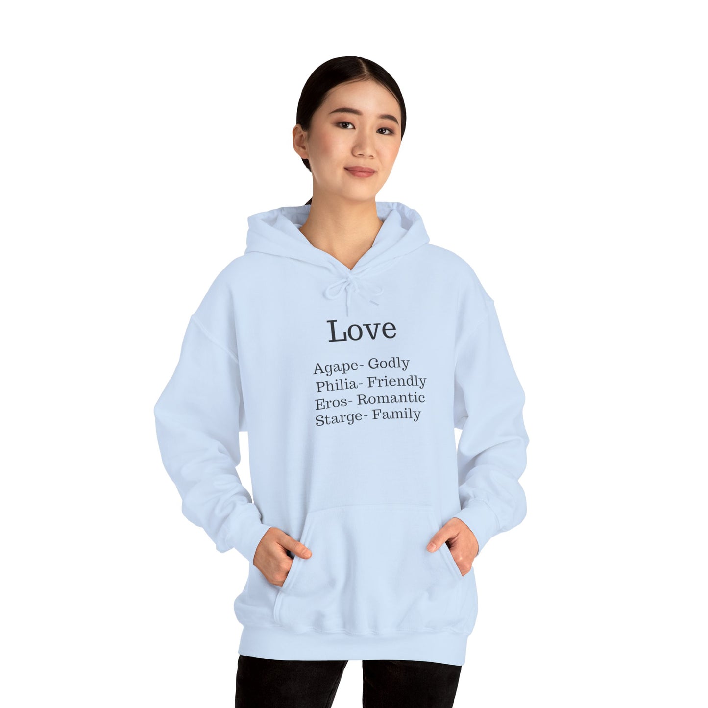 The "Language of Love" Aesthetic Hoodie – Soft Pink Heart Graphic